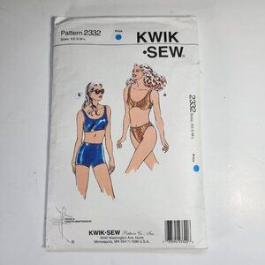 Kwik Sew Bathing Suit Patterns 2332 Two-Piece Boy Shorts or Hi Cut